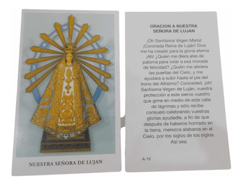 Estampas Virgen De Lujan Santos Santoral X 100 Unidades