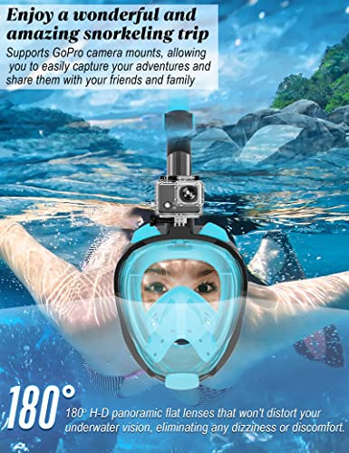 Wstoo Snorkel Mask With Latest Dry Top Breathing System,fold
