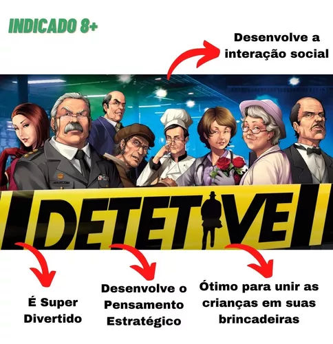 Jogo De Tabuleiro Detetive A Partir De 8anos - Faz a Boa!