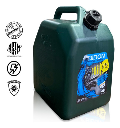 Bidón Combustible 25 Lt  C/pico Homologado X 2 Unidades Roan