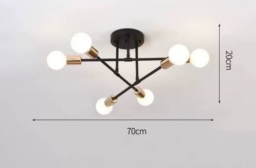 Lámpara De Techo Colgante Moderna De 6 Focos