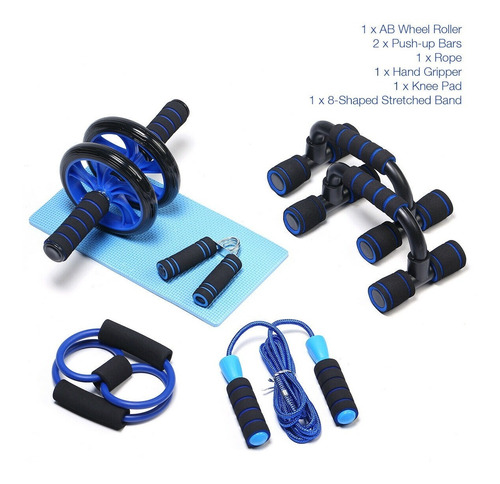 Kit Entrenamiento Abdominal Rueda Abdominal Cuerda Soportes