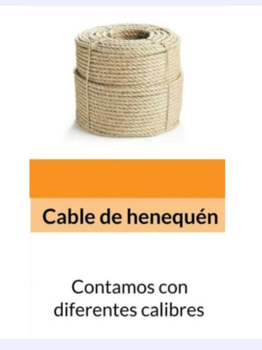 Ixtle/sisal/henequen, Cuerda O Soga 10 Mm (3/8 Pulg) 70 Mtrs
