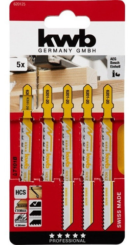 Hoja Calar 100/75 Corte Fino X5 Caladora Kwb 620125