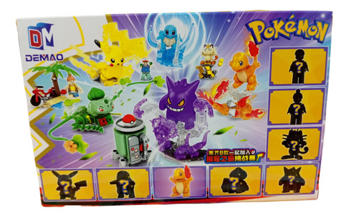 Figuras Para Armar, Set Con Pokémon 8 Personajes, Armables 8 Pokémon