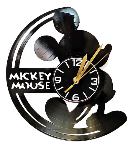 Reloj De Pared Disco Vinil Vinilo Acetato Mickey Mouse Ni064