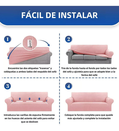 Funda Sofá 1 Plaza Elásticas Antigarras Cómodas Lavables
