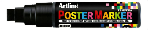 Poster Marker 12mm Artline Colores Básicos Color Negro