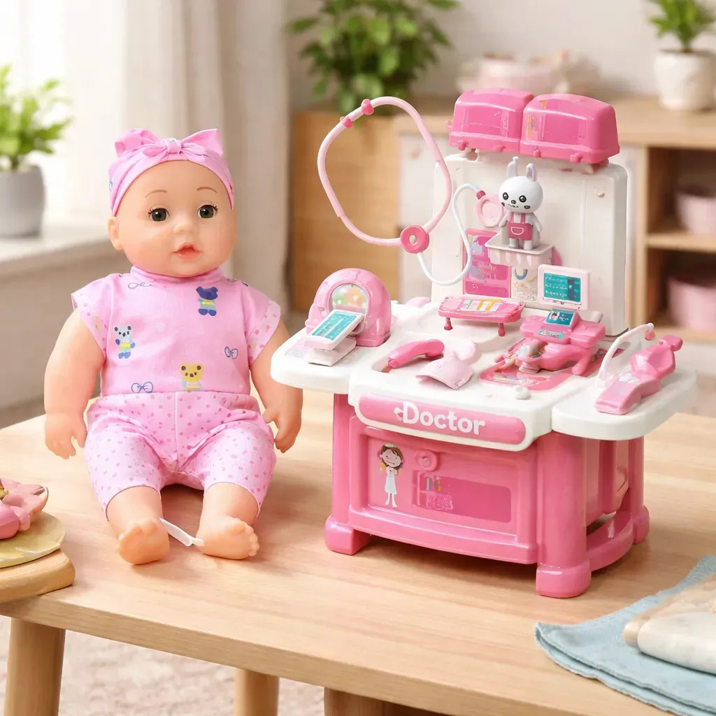 Set Doctor C/ Valija Juguete Infantil Con Muñeca Green Bazar Rosa