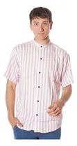 Comprar Camisa Rayada Lino Camisa Homre Manga Corta Cuello Mao R