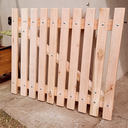 Porton Tipo Tranquera De Madera Jardin Cerco
