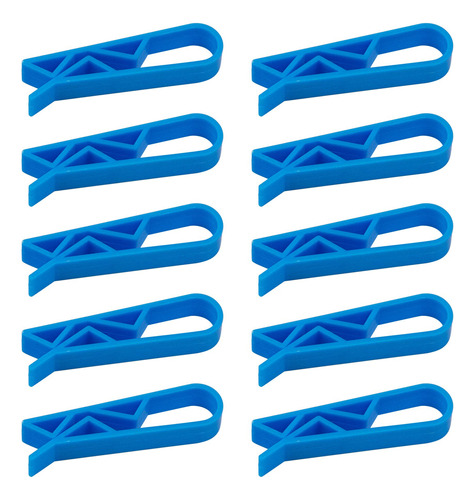 Auear, Paquete De 10 Clips Para Bolsas De Basura, Abrazader. Color Azul