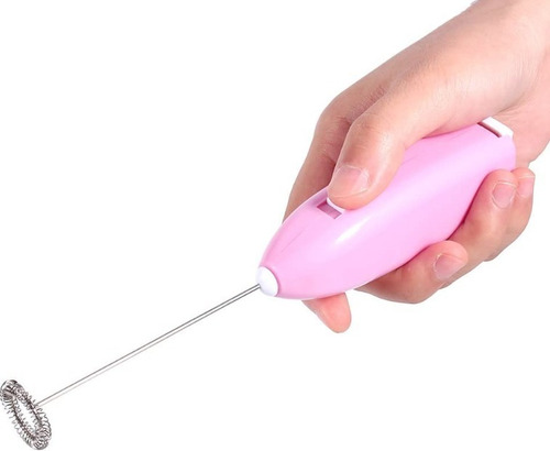 Mini Mixer Portátil Misturador Bebida Elétrico Leite Whey Cor Rosa