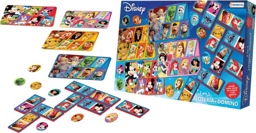 Loteria + Domino Personajes Disney Pixar Original Tapimovil