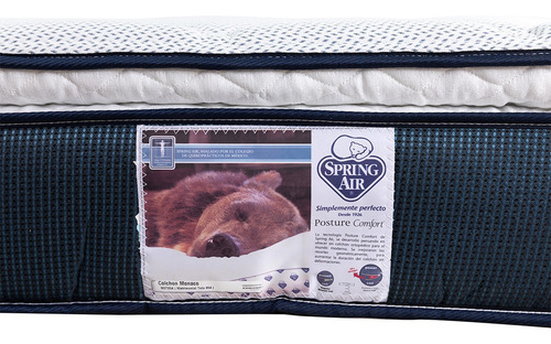Colchon Individual Spring Air Mónaco + Protector + Softy