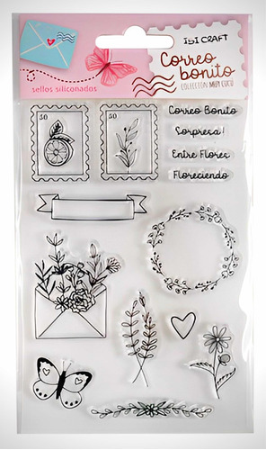 Set De Sellos Siliconados Correo Bonito Ibi Craft