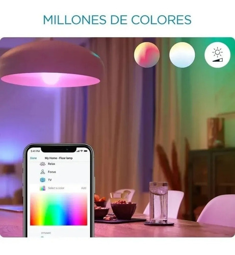 Lampara Led Bulbo A60 Smart Rgb + Blanco 12w Macroled
