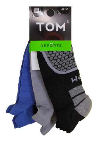 Soquete Hombre Deportivas Algodón Pack X3 Tom 6437