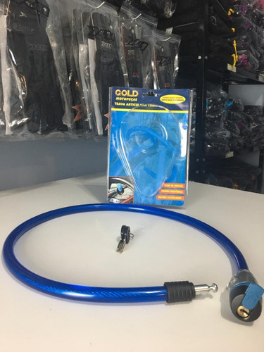 Trava Articulada Moto Correte Estepe Cadeado Bicicleta 1m