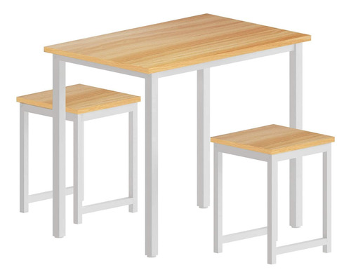 Juego De 2 Mesas De Comedor Pequeñas Para 2 Y Taburetes Mode