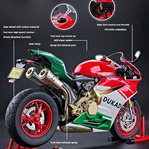 1:9 Ducati Moto Spray Móvil Modelo Juguete Regalo
