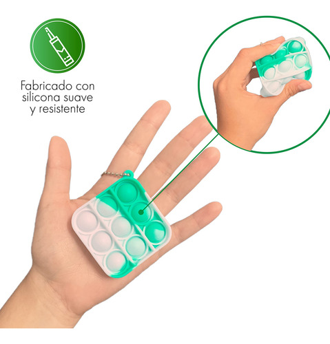 Kit De 2 Piezas Fidget Toys Pop It. Juguete Y Llavero