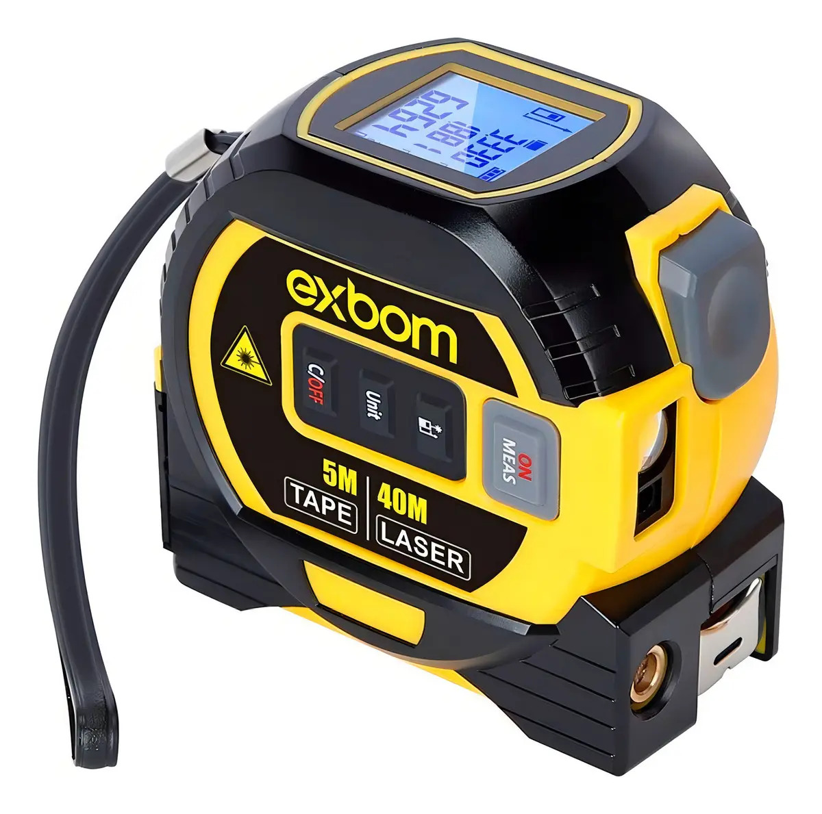 Trena Digital a Laser Exbom 3 em 1 40m com Nível e Fita Métrica 5m