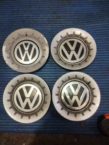 Kit De 4 Tapas De Rin Volkswagen Polo Originales Con Detalle