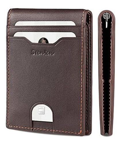 Sienien Men's Genuine Leather Wallet Front Pocket Ltzn9