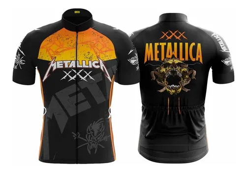 Camisa Metallica Ciclismo Bike Tour Preta Ciclismo Rock