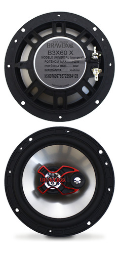 Kit Fácil Bravox 6x9 + 6 Alto Falante 240w Rms Linha X