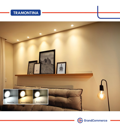 Spot Led Redondo Embebido Tramontina 3w 6500k (luz blanca)