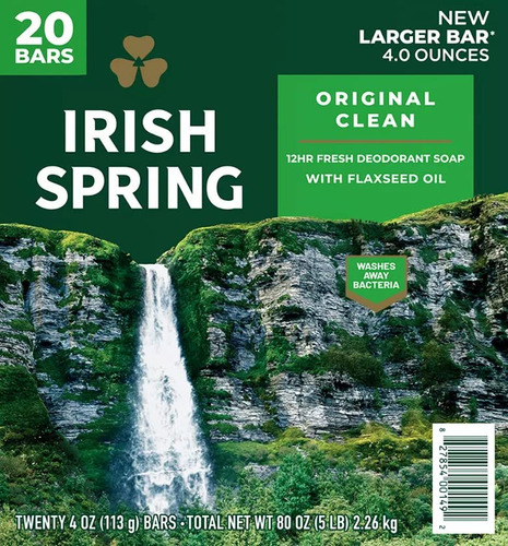 Irlandes Primavera Original Deodrant Jabon 20 X 3,75 Oz. Jab