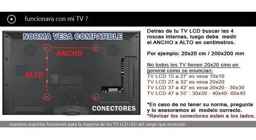 Soporte Tv Lcd Led Smart 43 42 40 32 24, Ss45 Movil 43cm