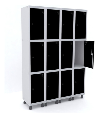 Armário Guarda Volume Locker Roupeiro 12 Portas Aço Grp