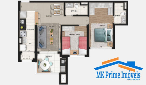 Imagem 14 de 15 de Apartamento 67m² Com 2 Dormitórios Sendo 1 Suíte No Centro De Osasco! - 2296