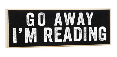 Go Away Reading Letrero Rústico De Madera Gran Regal...