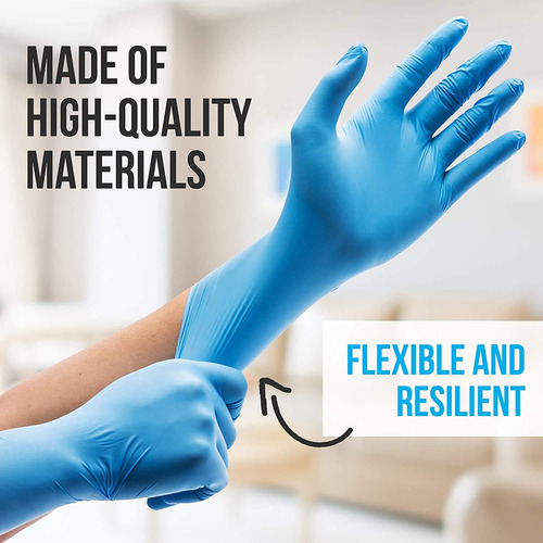 100 Guantes Desechables De Nitrilo Serenelife