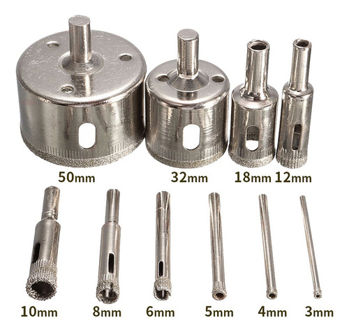 . 10 Piezas De Abridores Vitrocerámicos De 3 Mm A 50 Mm