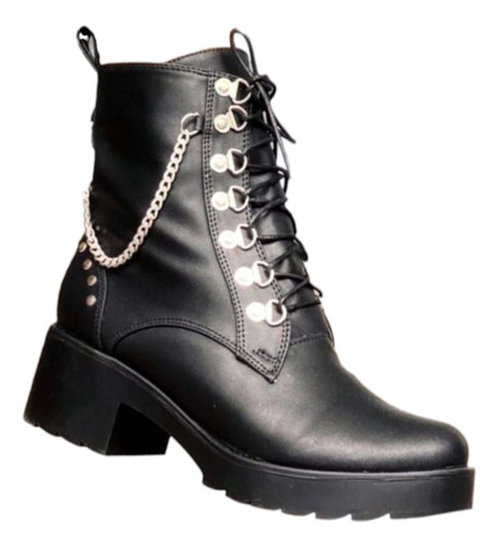 Bota Rockera Mujer Botín Damas 35/40