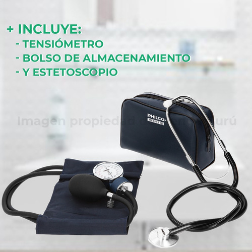 Imagen 5 de 6 de Tensiómetro Aneroide + Estetoscopio Philco Bk2001-3001