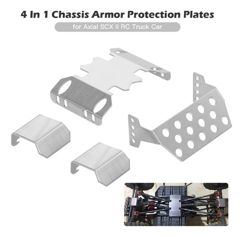 4 Unids/set Armor De Chasis Para 1:10 Axial Scx10 Ii 90046