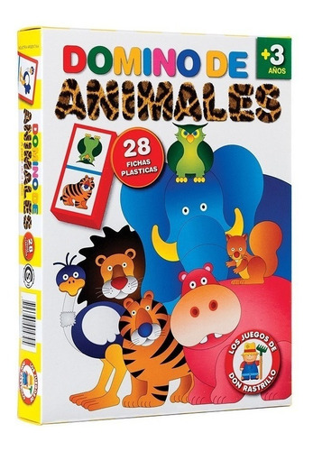 Juego De Mesa Infantil Domino De Animales Ruibal