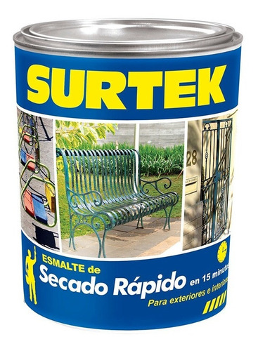 Pintura Esmalte Brillante Secado Rápido Color A 1 Lt Color Azul Brillante