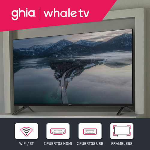 Smart Tv Ghia 40 Pulgadas Sistema Whale Tv Panel D-Led Con Full HD Wifi 2 puertos Usb2.0 3 puertos Hdmi 60hz