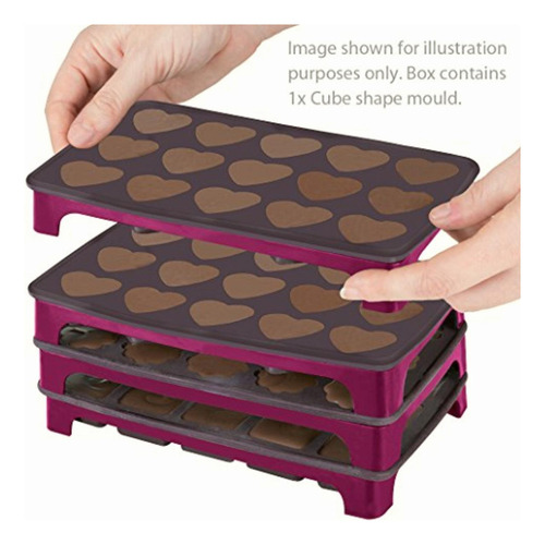 Metaltex 222212 Molde Silicón Para Chocolates, 15 Cubos
