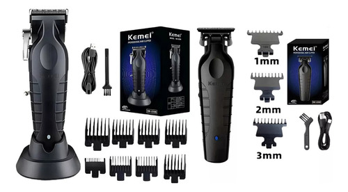 Combo Profesional Kemei Clipper Km-2296 Y Trimmer Km-2299