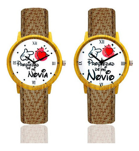 Reloj De Pareja Propiedad De Mi Novia (o) + Estuche Dayoshop