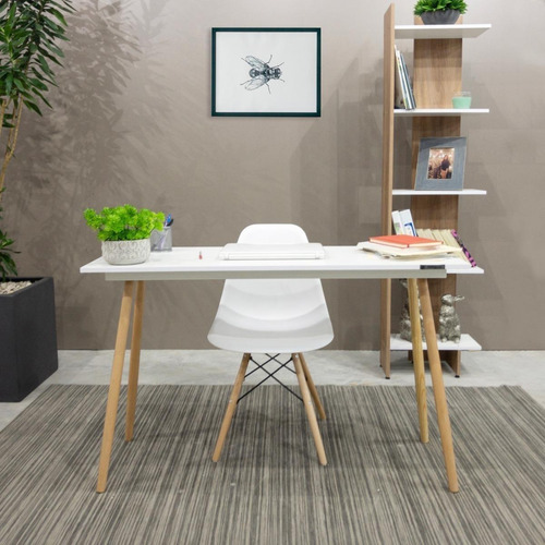 Combo Escritorio + Silla + Librero Eames Moderno Oficina Pc