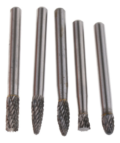 10 Piezas 1/4 Vástago Doble Corte Carburo Rebabas Rotativa